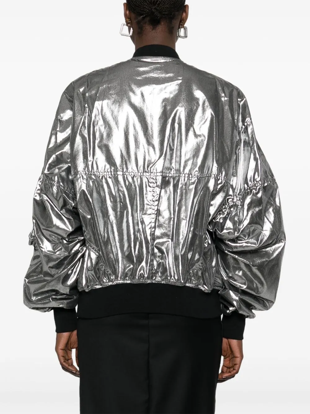 METALLIC EFFECT BOMBER JACKET sold by Lord & Taylor product image thumbnail 3