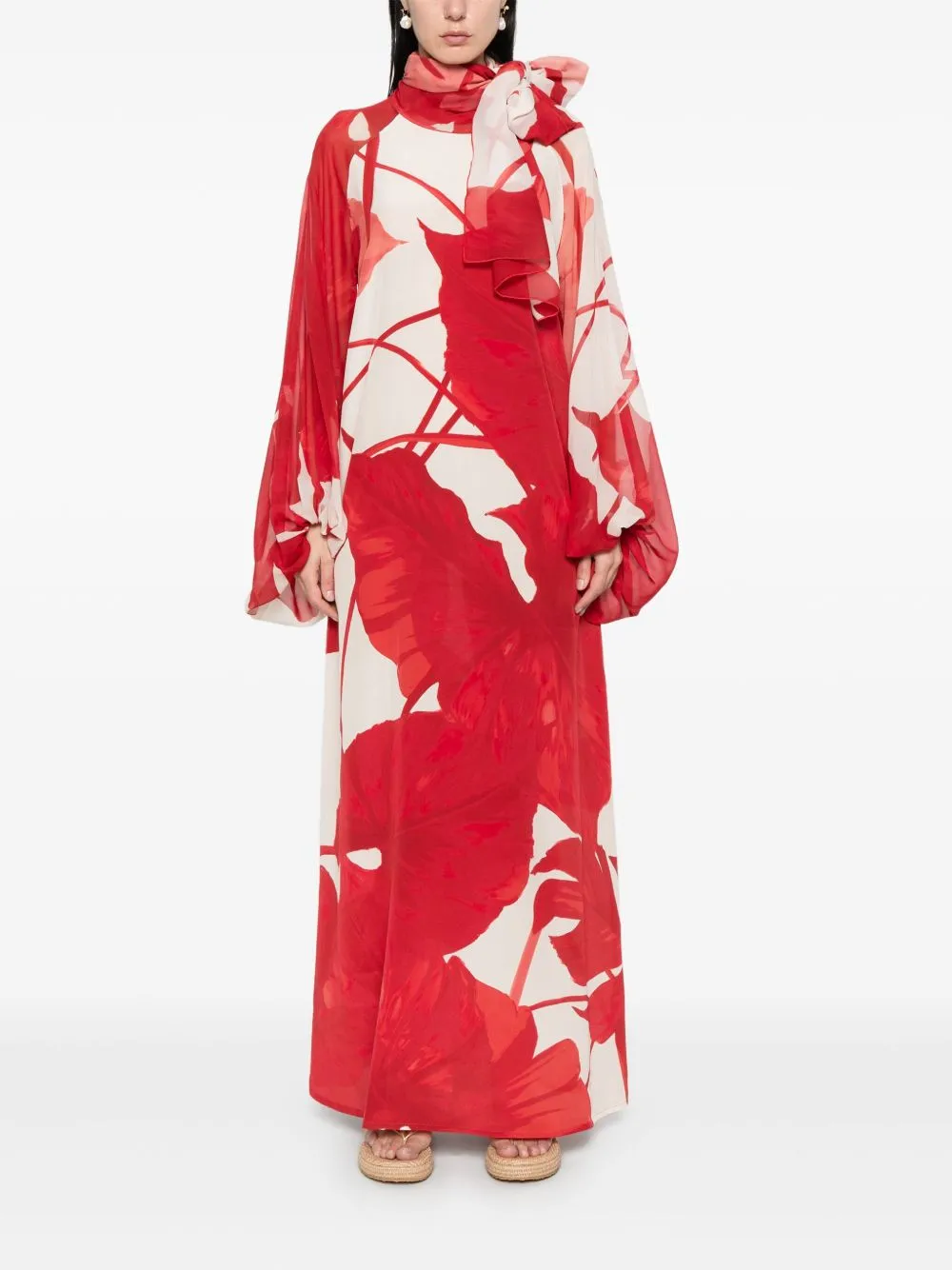 PRINTED SILK LONG DRESS sold by Lord & Taylor product image thumbnail 2