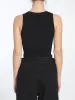 BLACK RIBBED STRAPS BODYSUIT sold by Lord & Taylor