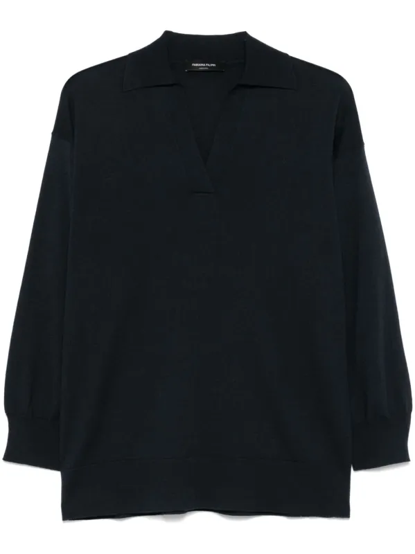 WOOL AND COTTON BLEND POLO SHIRT made by Fabiana Filippi