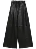 LEATHER WIDE-LEG TROUSERS sold by Lord & Taylor