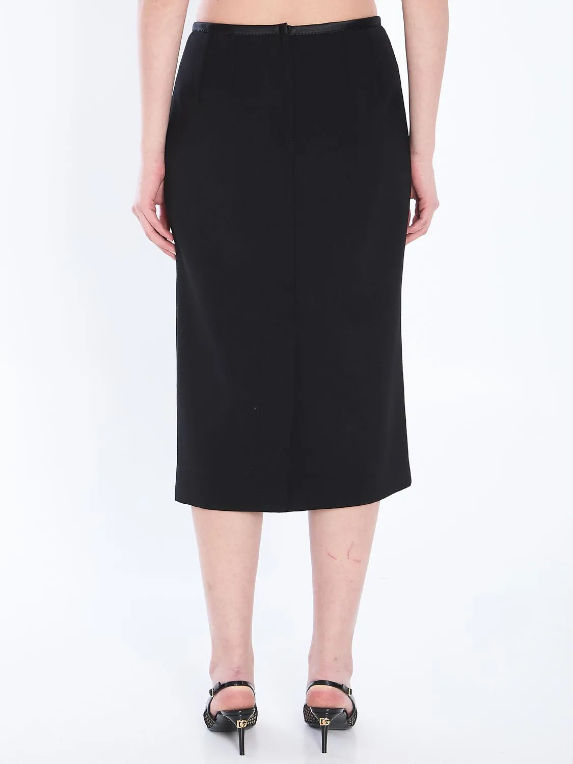 BLACK PENCIL SKIRT IN WOOL CRêPE sold by Lord & Taylor product image thumbnail 4