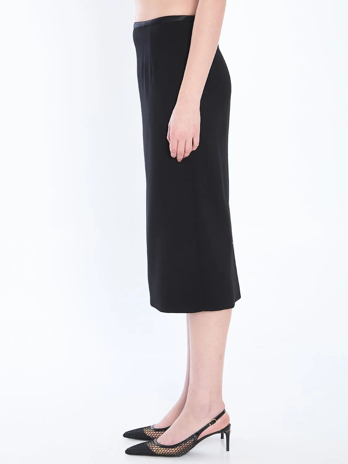 BLACK PENCIL SKIRT IN WOOL CRêPE sold by Lord & Taylor product image thumbnail 3