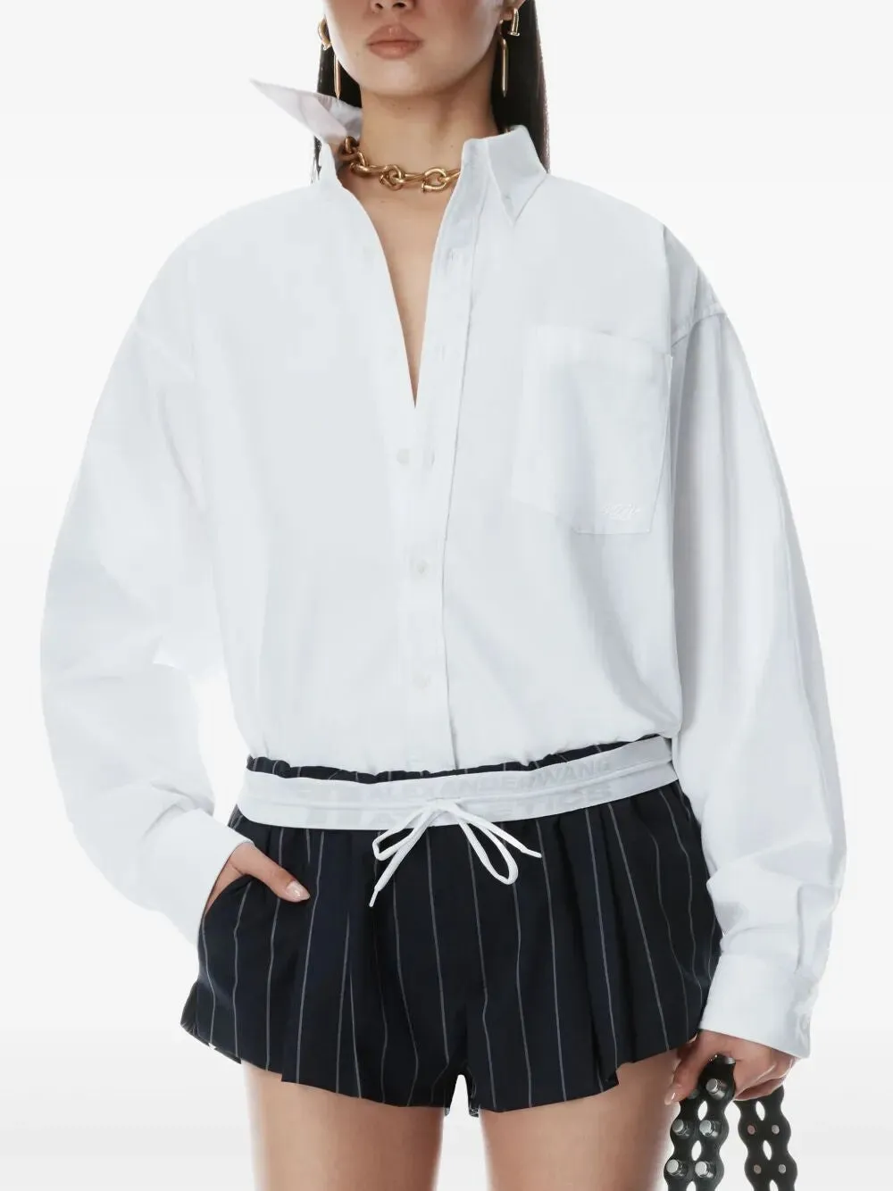 OVERSIZED BOYFRIEND SHIRT sold by Lord & Taylor product image thumbnail 3
