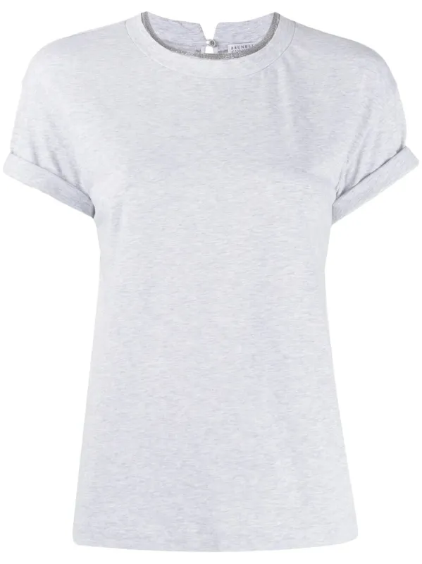 MONILI COLLAR ROUND NECK TEE SHIRT made by Brunello Cucinelli