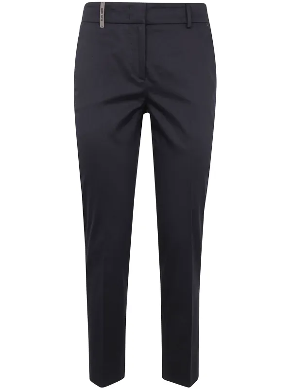 LIGHT COTTON SATIN STRETCH TROUSERS sold by Lord & Taylor