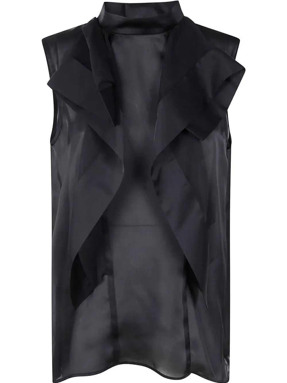 SATIN X CHIFFON PULLOVER sold by Lord & Taylor