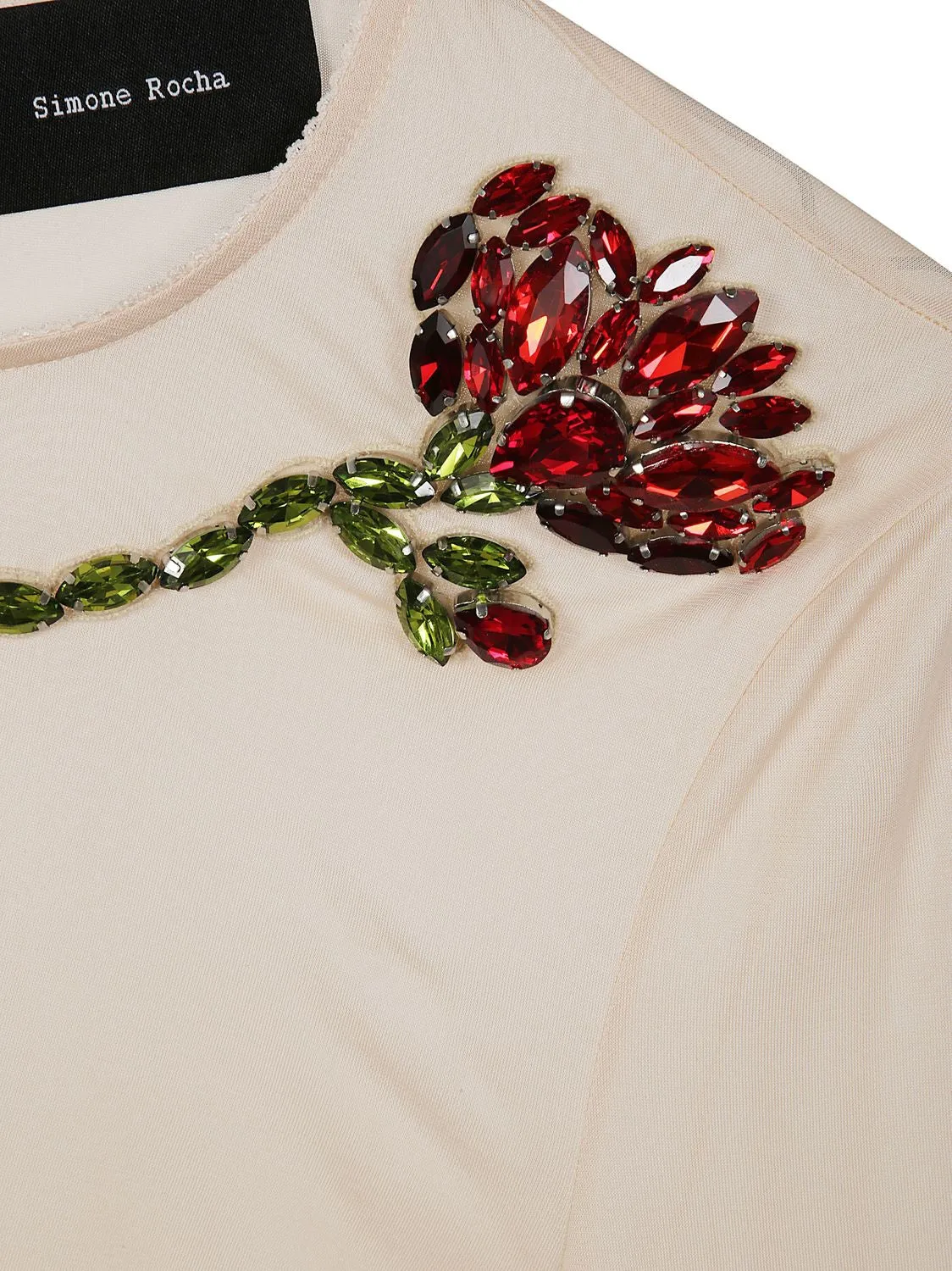 SHEER FITTED BALLET MESH TOP WITH EMBROIDERED sold by Lord & Taylor product image thumbnail 3