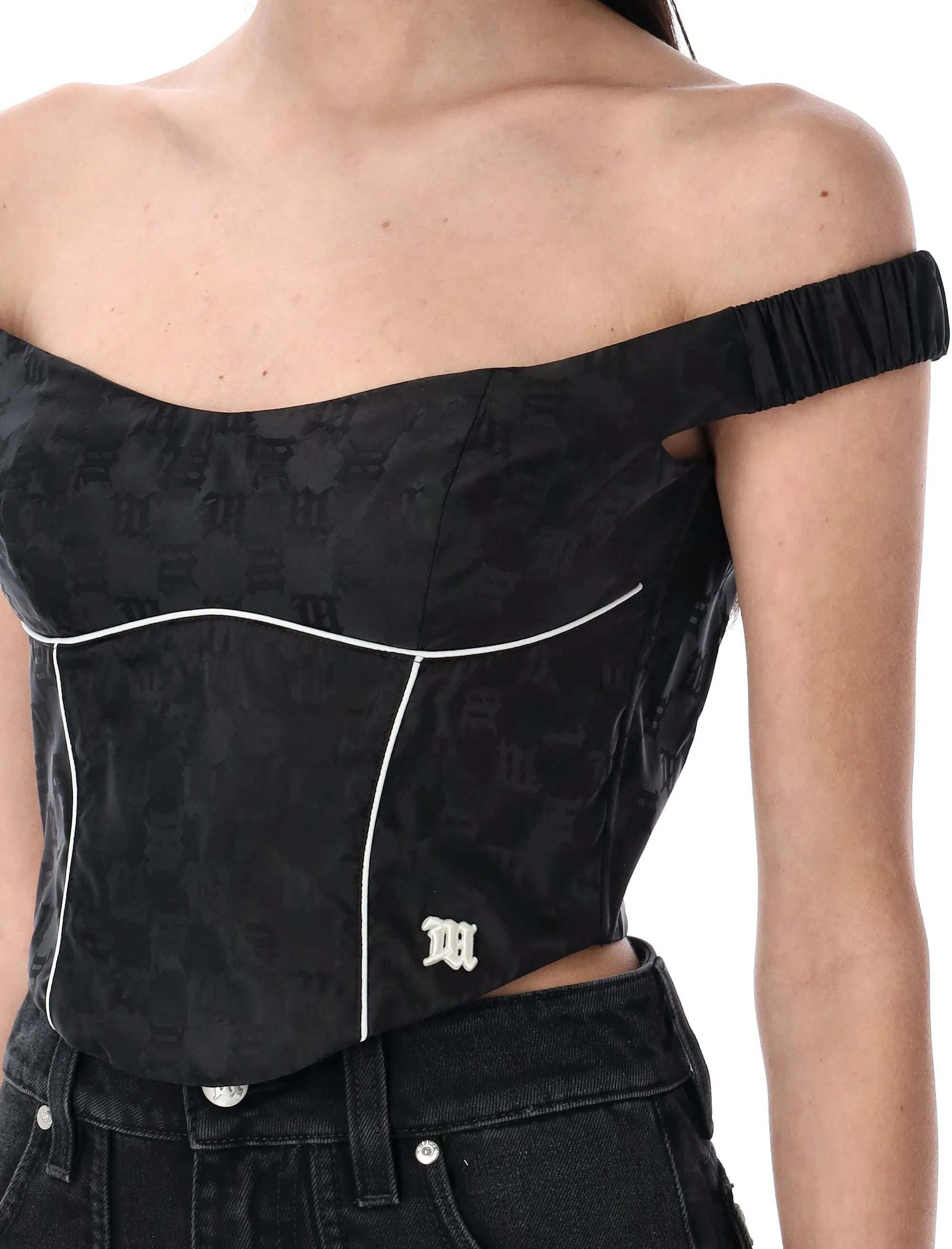 MONOGRAM NYLON CORSET TOP sold by Lord & Taylor product image thumbnail 3