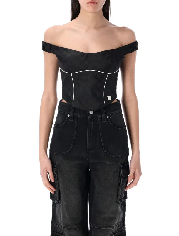 MONOGRAM NYLON CORSET TOP made by MISBHV