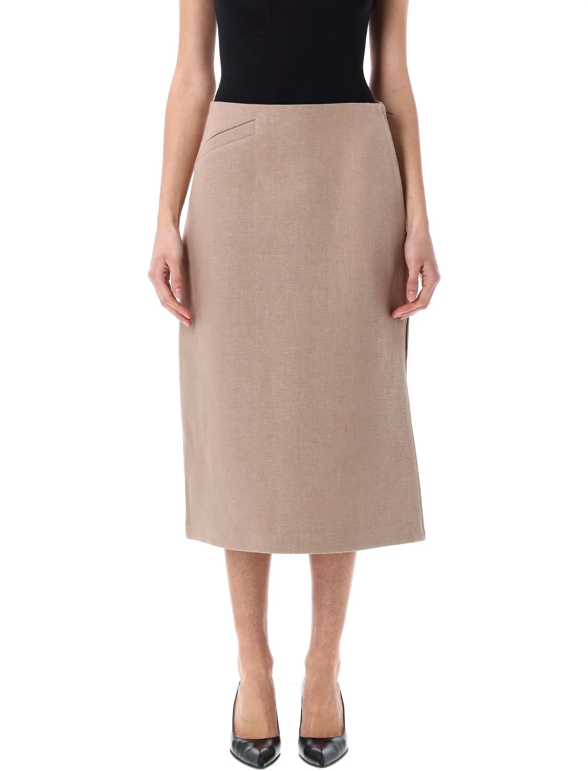 STRAIGHT-CUT MIDI SKIRT sold by Lord & Taylor