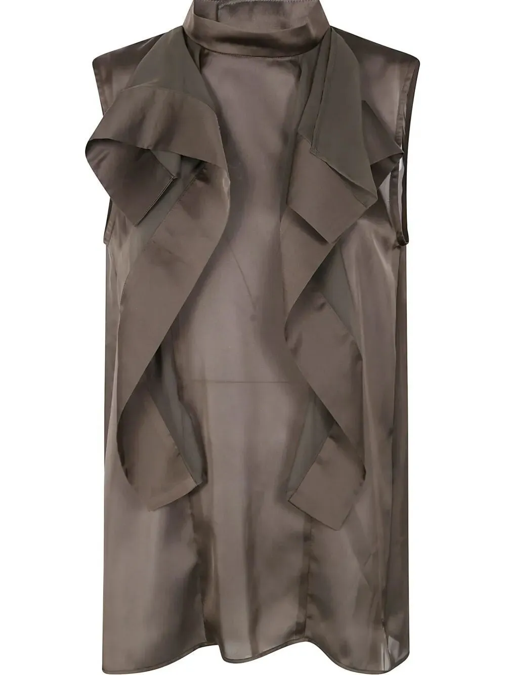 SATIN X CHIFFON PULLOVER sold by Lord & Taylor