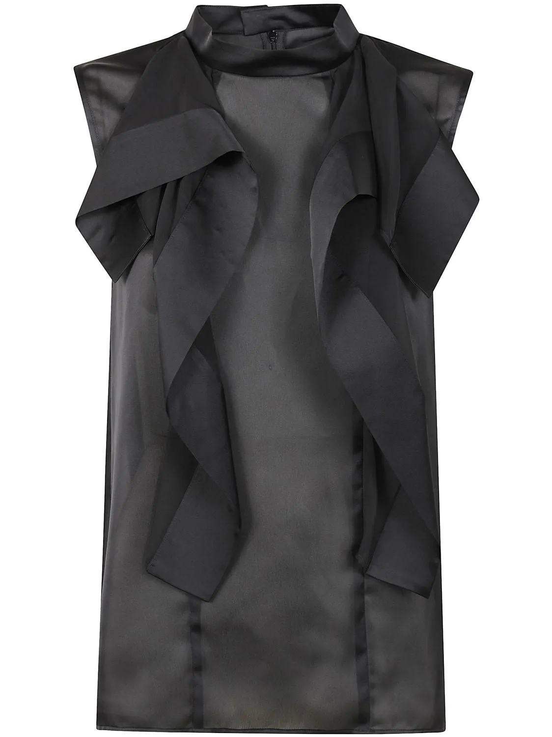 SATIN X CHIFFON PULLOVER sold by Lord & Taylor product image thumbnail 4