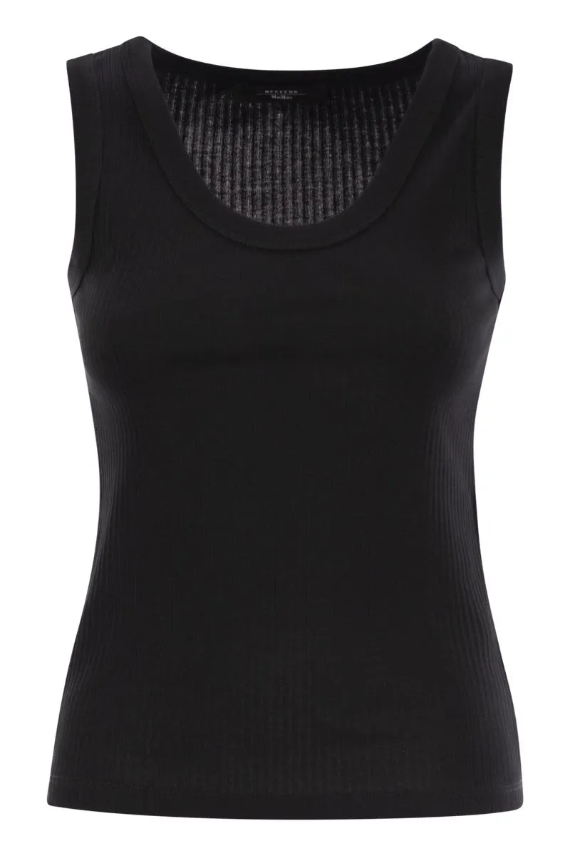 MULTIC - RIBBED COTTON YARN TOP sold by Lord & Taylor