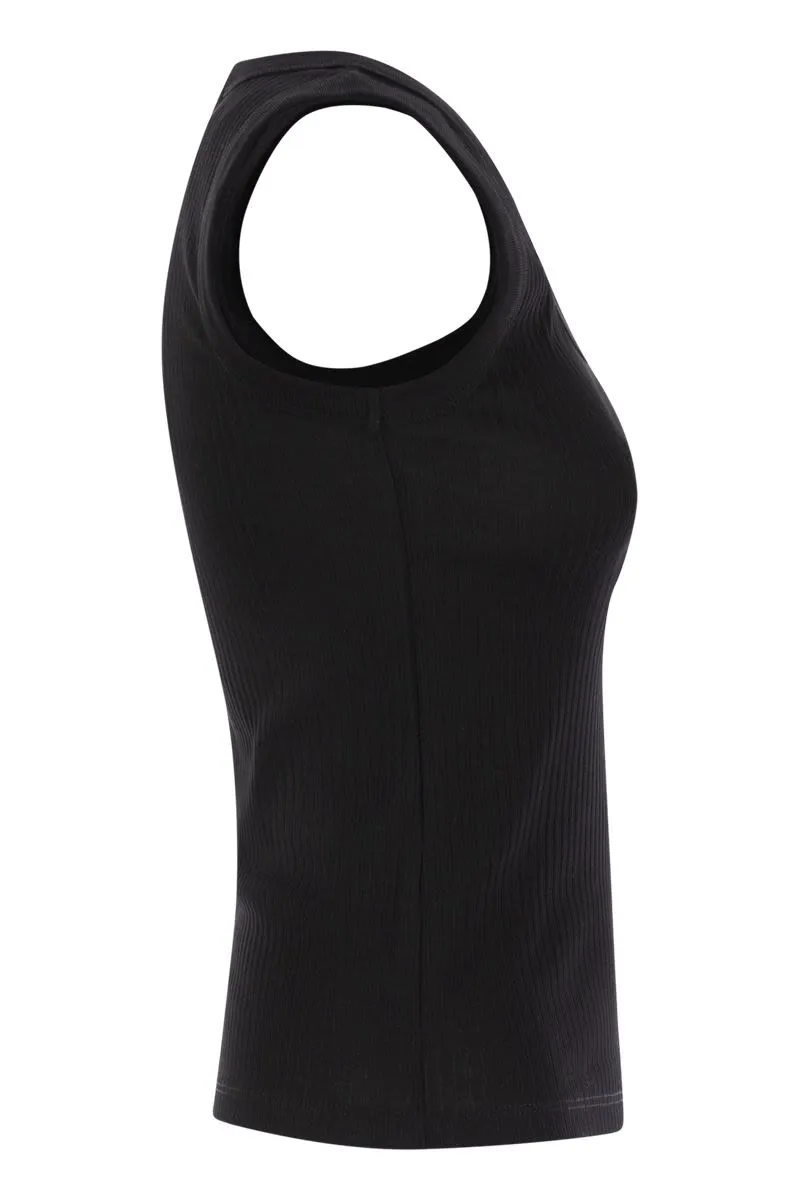 MULTIC - RIBBED COTTON YARN TOP sold by Lord & Taylor product image thumbnail 3