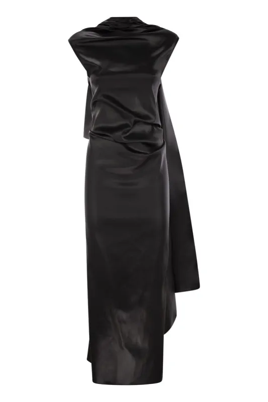 ABADAN1234 - FITTED DRESS WITH DRAPING made by Lord & Taylor