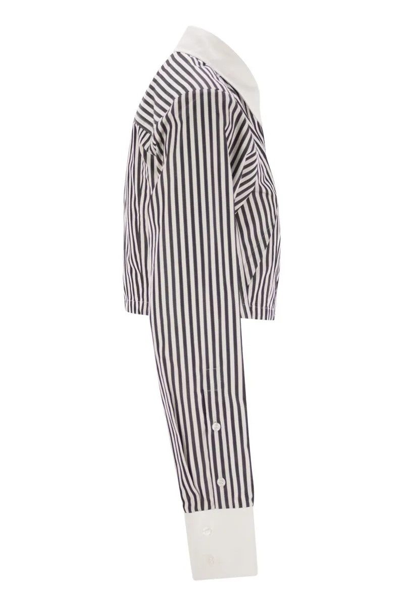 ABANO - STRIPED POPLIN CROP SHIRT sold by Lord & Taylor product image thumbnail 3