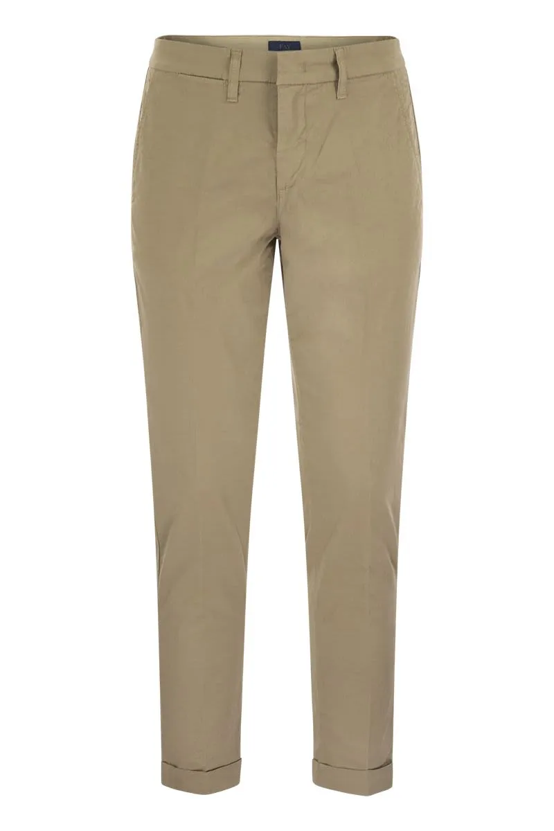 STRETCH GABARDINE SLIM TROUSERS sold by Lord & Taylor