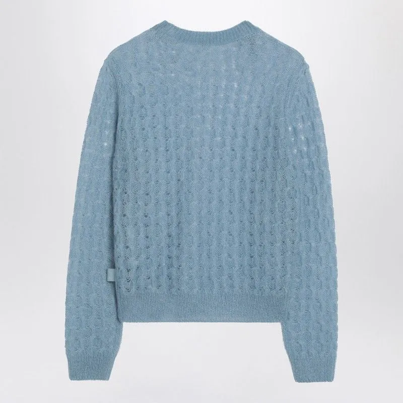 SKY BLUE PERFORATED SWEATER IN MOHAIR BLEND sold by Lord & Taylor product image thumbnail 2