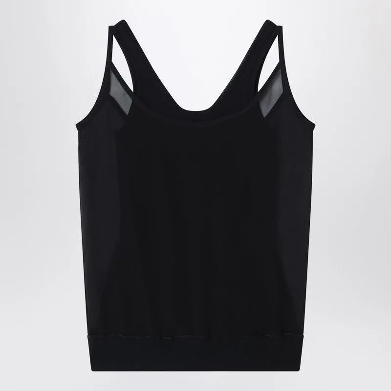 BLACK VISCOSE SLEEVELESS DRESS made by Fendi