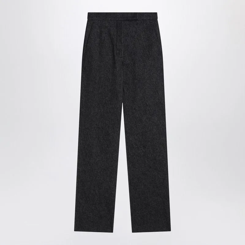 MIDNIGHT BLUE TROUSERS IN COTTON DENIM EFFECT sold by Lord & Taylor