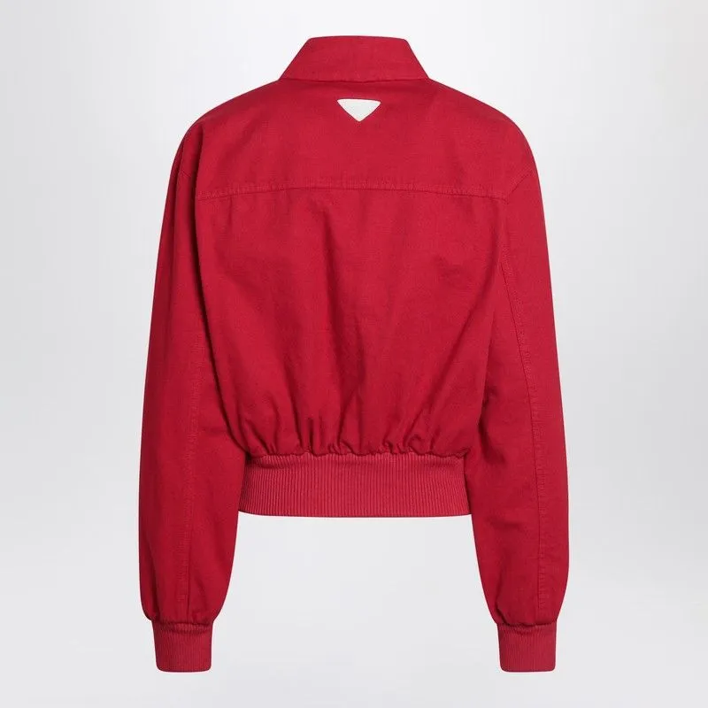 RED BOMBER JACKET IN CANVAS sold by Lord & Taylor product image thumbnail 2