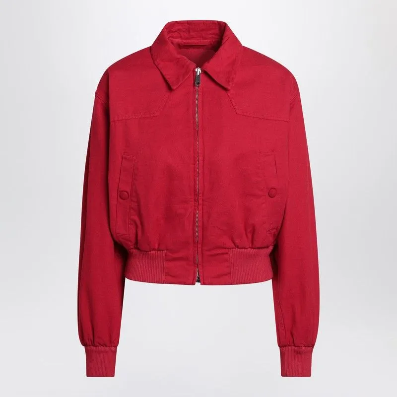 RED BOMBER JACKET IN CANVAS sold by Lord & Taylor