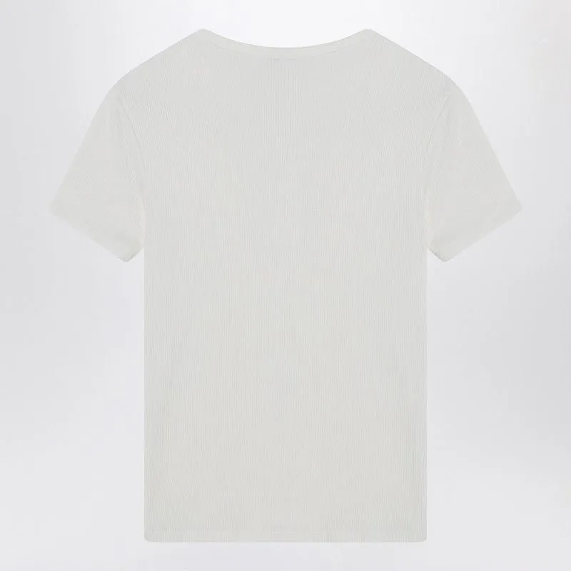 WHITE RIBBED T-SHIRT sold by Lord & Taylor product image thumbnail 2