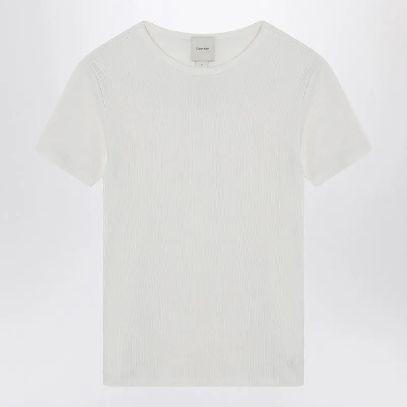 WHITE RIBBED T-SHIRT sold by Lord & Taylor