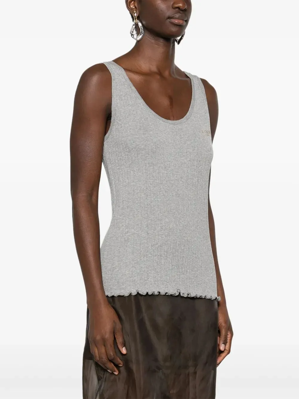 GREY JERSEY TANK TOP sold by Lord & Taylor product image thumbnail 3