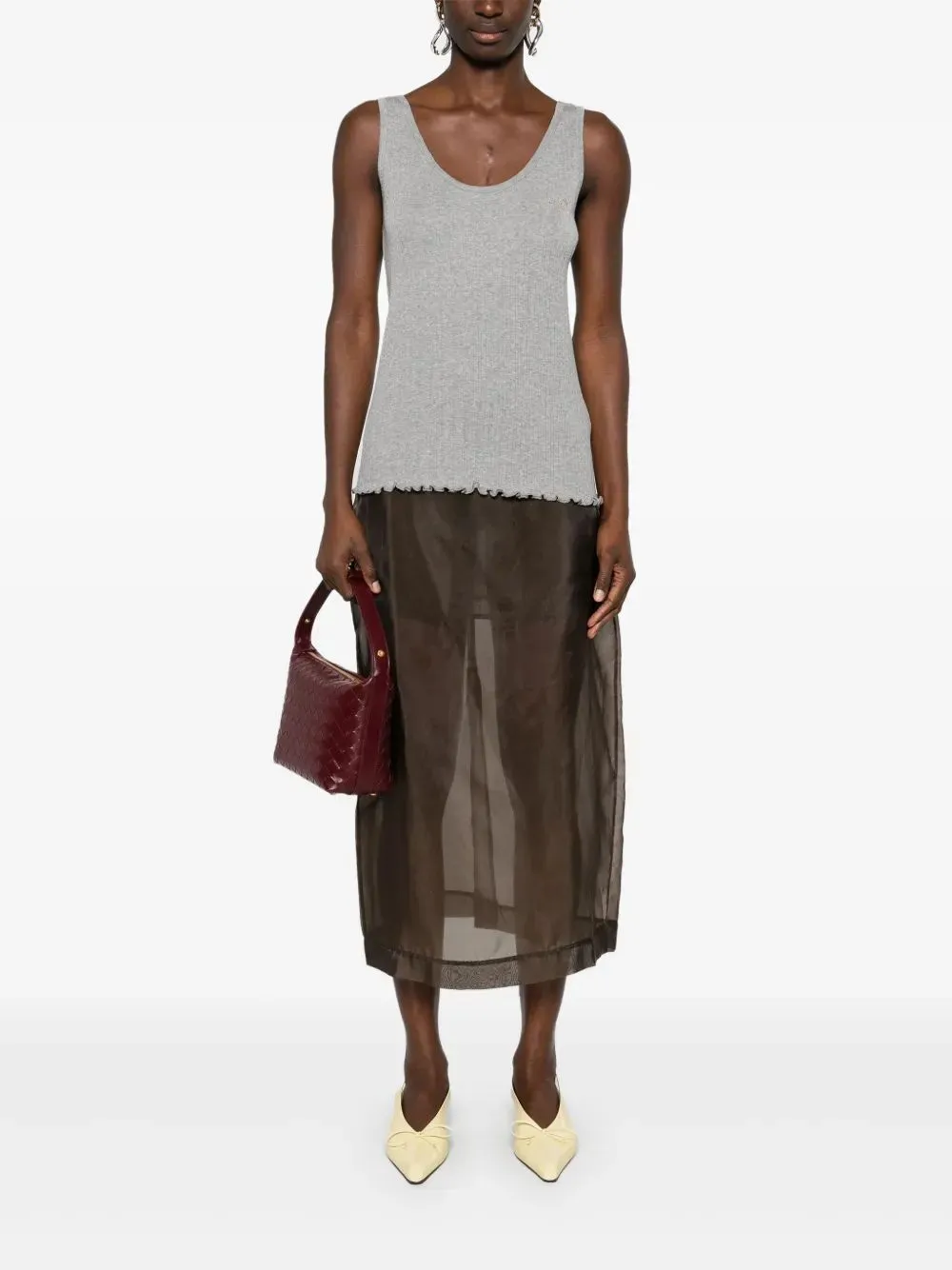 GREY JERSEY TANK TOP sold by Lord & Taylor product image thumbnail 2