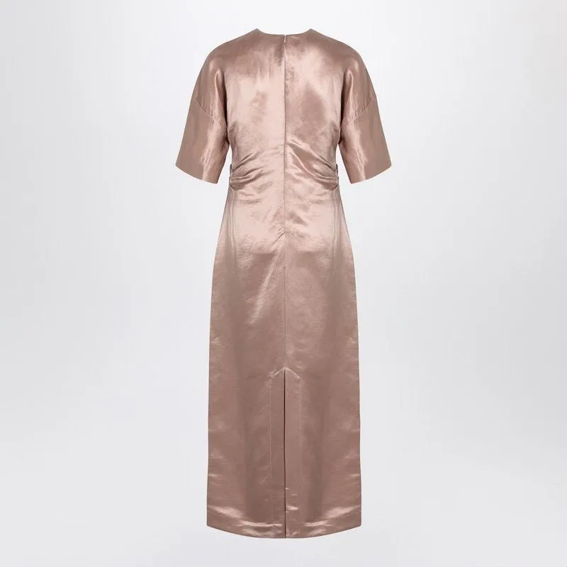 LONG ANTIQUE PINK DRESS IN LINEN AND SILK sold by Lord & Taylor product image thumbnail 2
