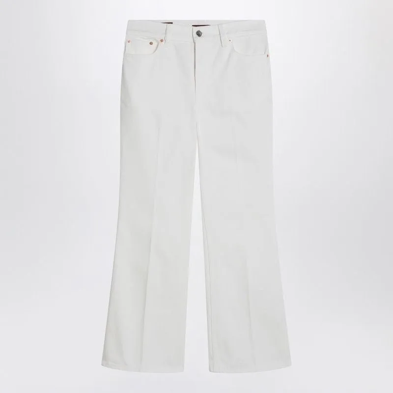 SHORT WHITE FLARE TROUSERS sold by Lord & Taylor