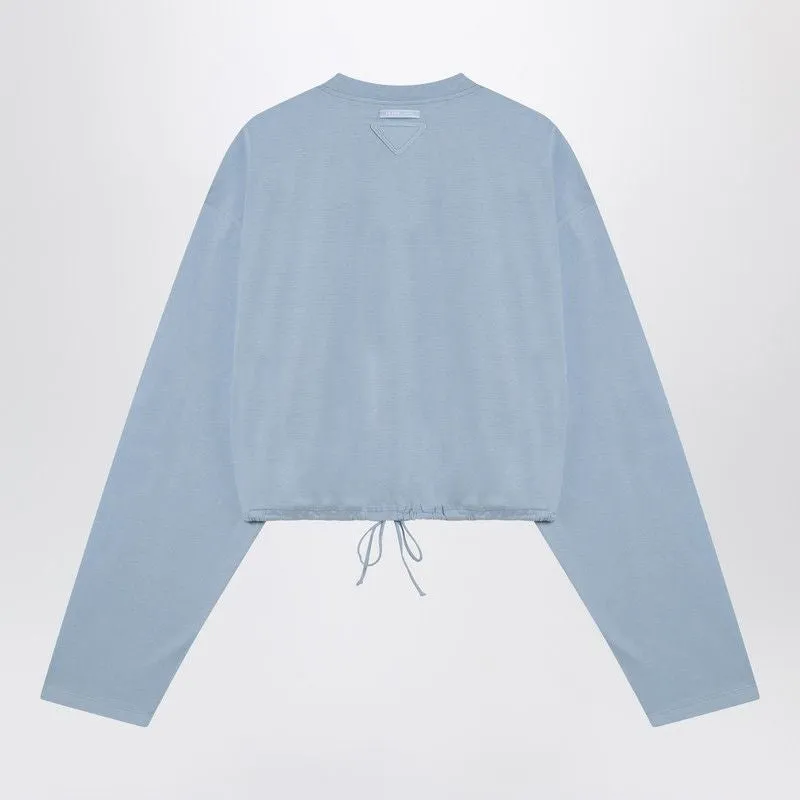 LIGHT BLUE SWEATER WITH ELASTIC HEM sold by Lord & Taylor product image thumbnail 2