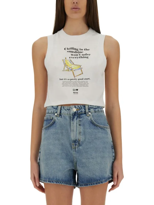 CROPPED TOP WITH PRINT sold by Lord & Taylor