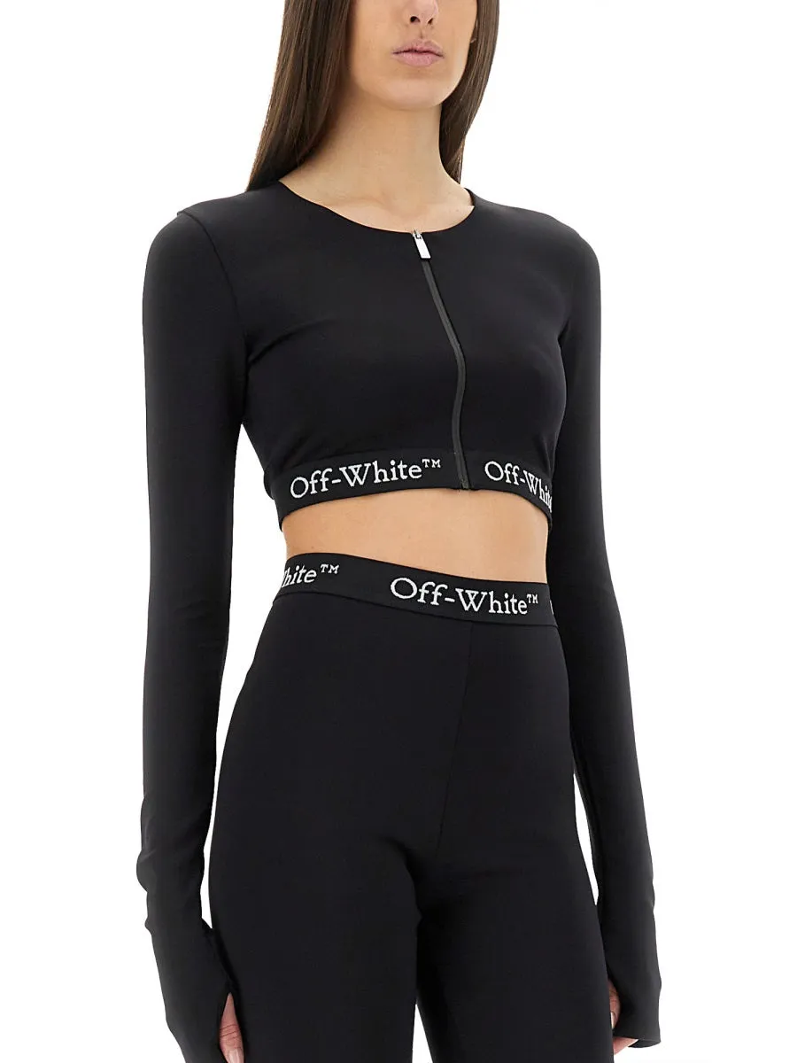 CROPPED TOP WITH LOGOED BAND sold by Lord & Taylor product image thumbnail 4