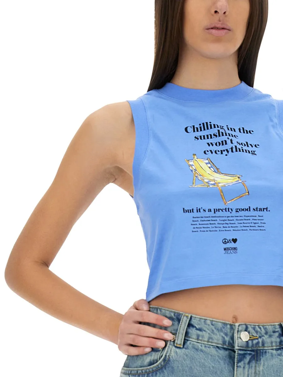 CROPPED TOP WITH PRINT sold by Lord & Taylor product image thumbnail 4