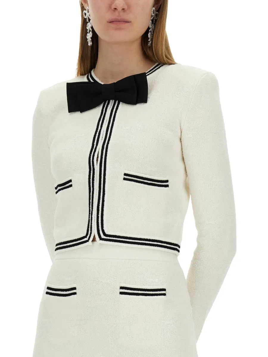 JACQUARD CARDIGAN WITH BOW sold by Lord & Taylor product image thumbnail 4