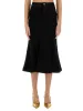 DENIM FLARED MIDI SKIRT sold by Lord & Taylor