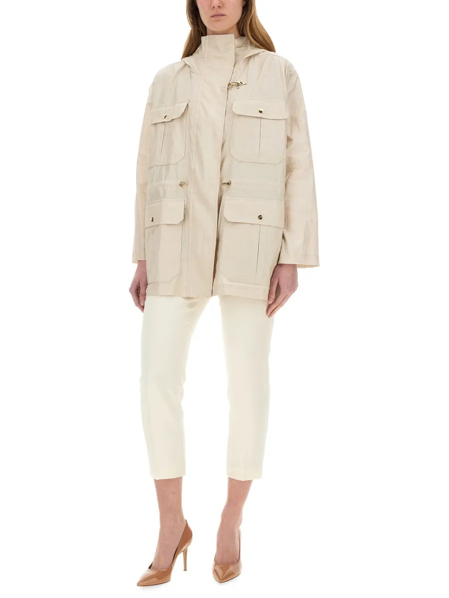 LINEN AND COTTON CANVAS PARKA sold by Lord & Taylor product image thumbnail 2