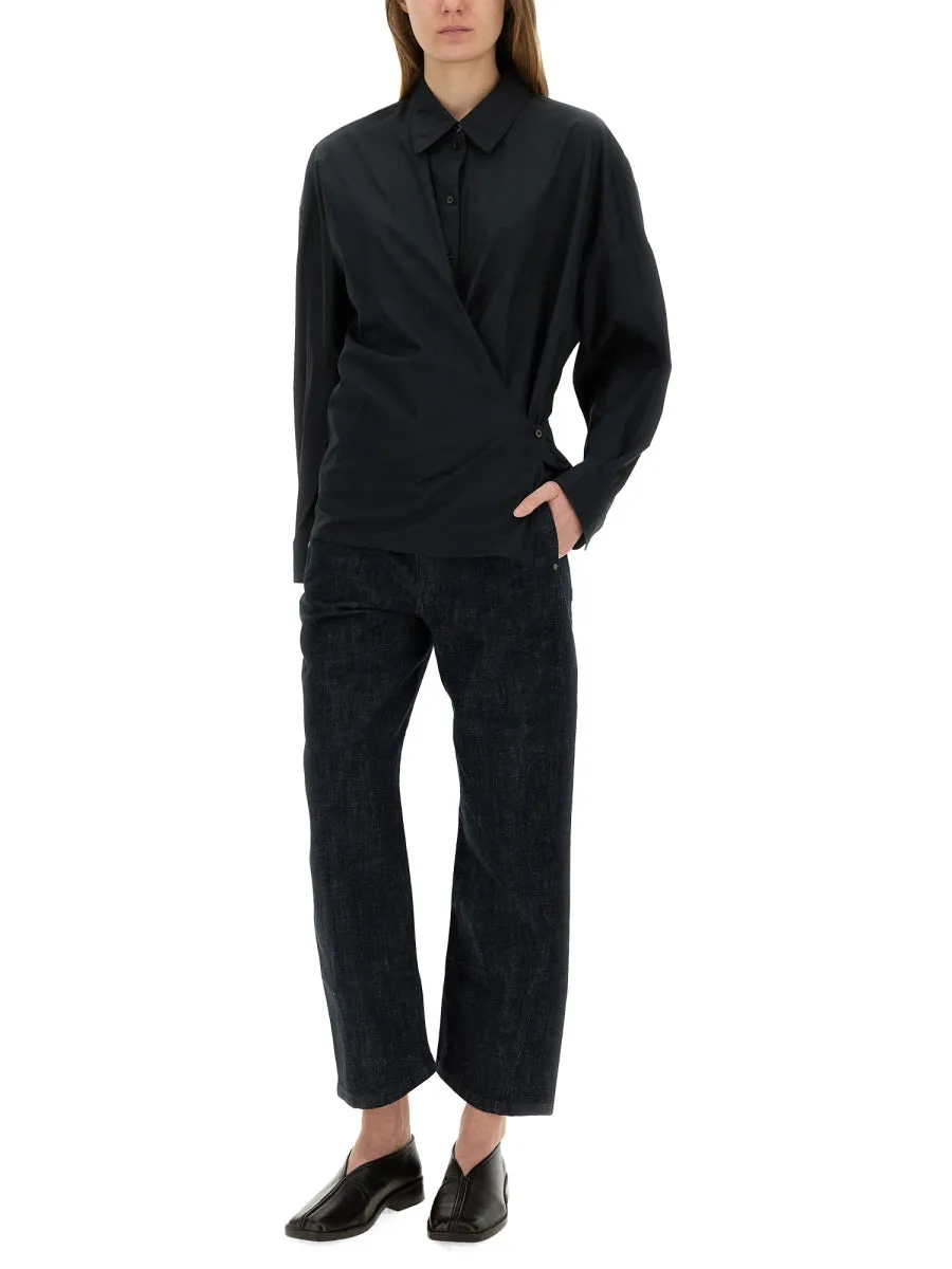 STRAIGHT COLLAR TWISTED SHIRT sold by Lord & Taylor product image thumbnail 2