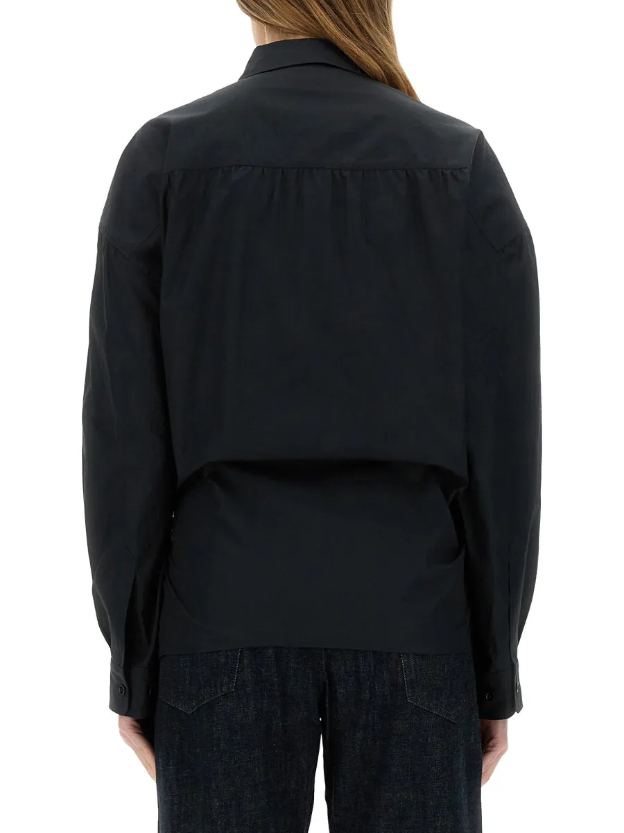 STRAIGHT COLLAR TWISTED SHIRT sold by Lord & Taylor product image thumbnail 3