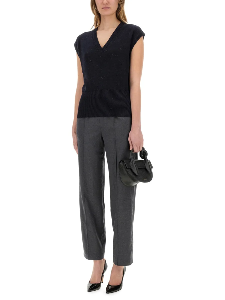 COTTON AND LINEN VEST WITH SEQUINS sold by Lord & Taylor product image thumbnail 2