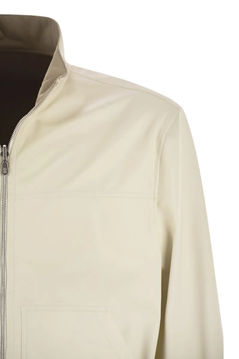 REVERSIBLE LEATHER BOMBER JACKET sold by Lord & Taylor product image thumbnail 4