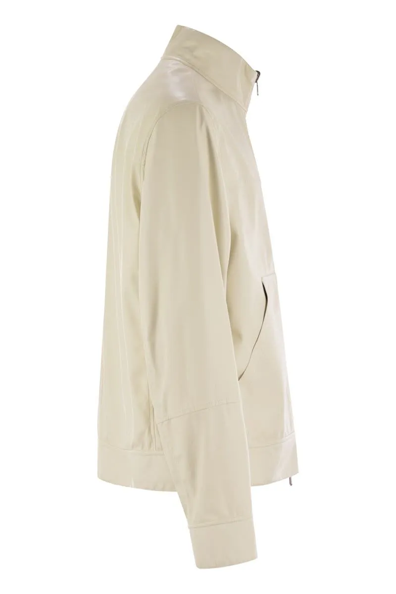 REVERSIBLE LEATHER BOMBER JACKET sold by Lord & Taylor product image thumbnail 3