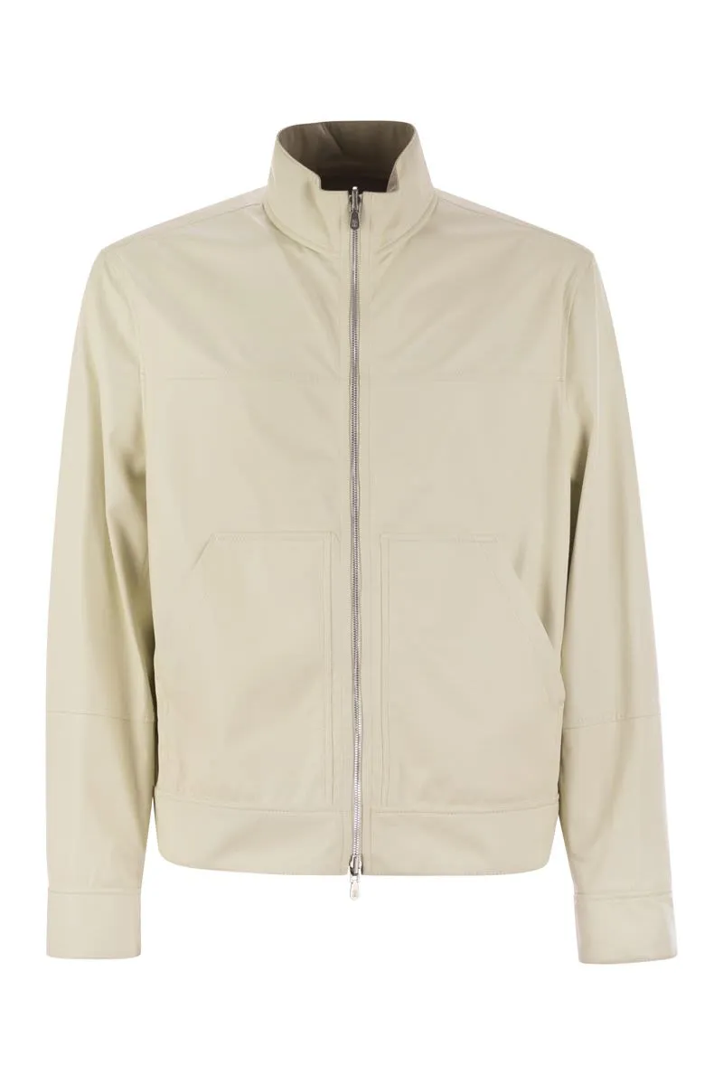 REVERSIBLE LEATHER BOMBER JACKET sold by Lord & Taylor