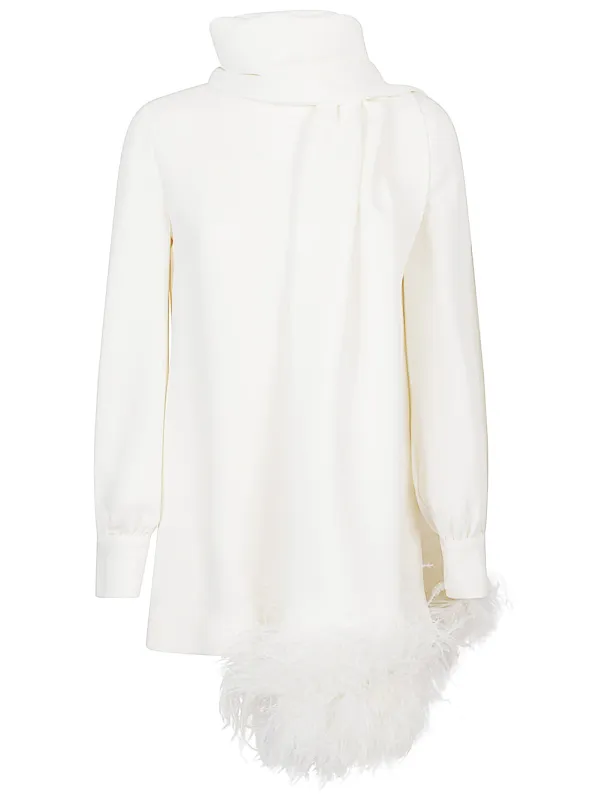 FEATHERED SILK TOP sold by Lord & Taylor