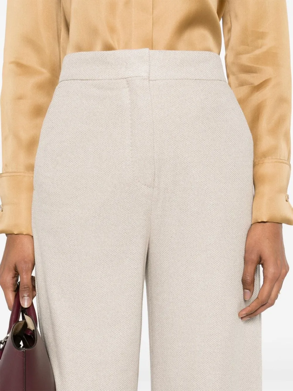 LINEN BLEND WIDE-LEG TROUSERS sold by Lord & Taylor product image thumbnail 3
