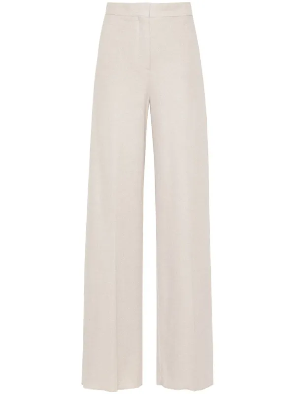 LINEN BLEND WIDE-LEG TROUSERS sold by Lord & Taylor