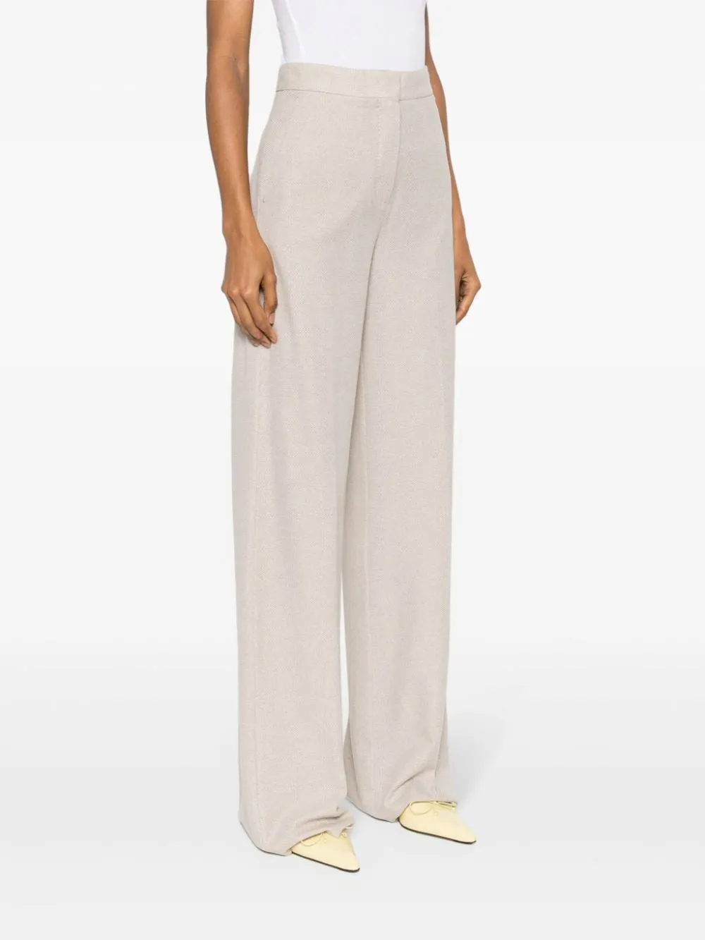 LINEN BLEND WIDE-LEG TROUSERS sold by Lord & Taylor product image thumbnail 2